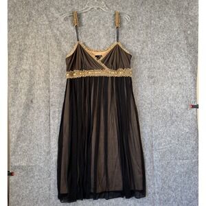 Vintage Mixit Dress Size 16 Mesh Y2K‎ Fairy Babydoll Whimsigoth Ruffle Romantic